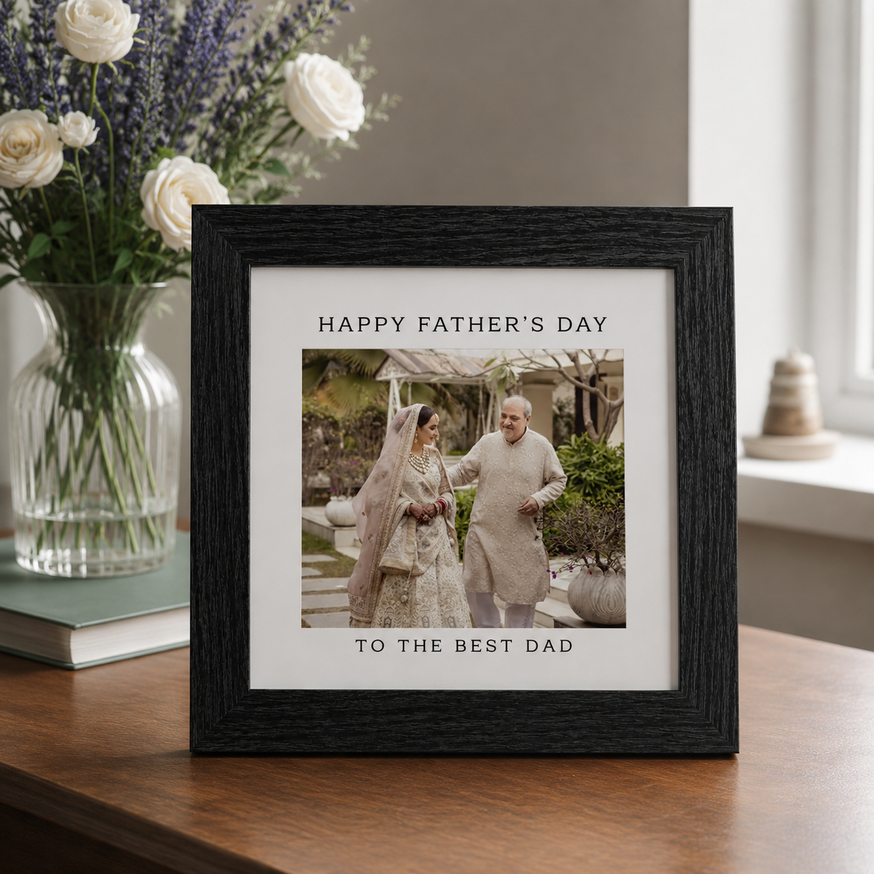 Personalized Father’s Day Photo Frame | Tabletop Frame | Gift for Dad & Grandpa (5X5 Inches)