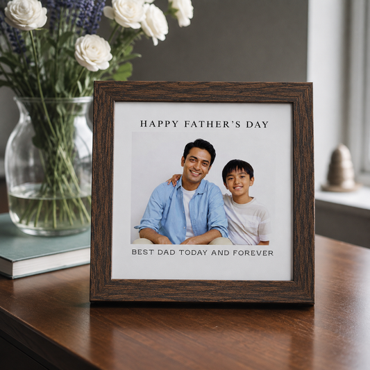 Personalized Father’s Day Photo Frame | Tabletop Frame | Gift for Dad from Son/Daughter (5X5 Inches)