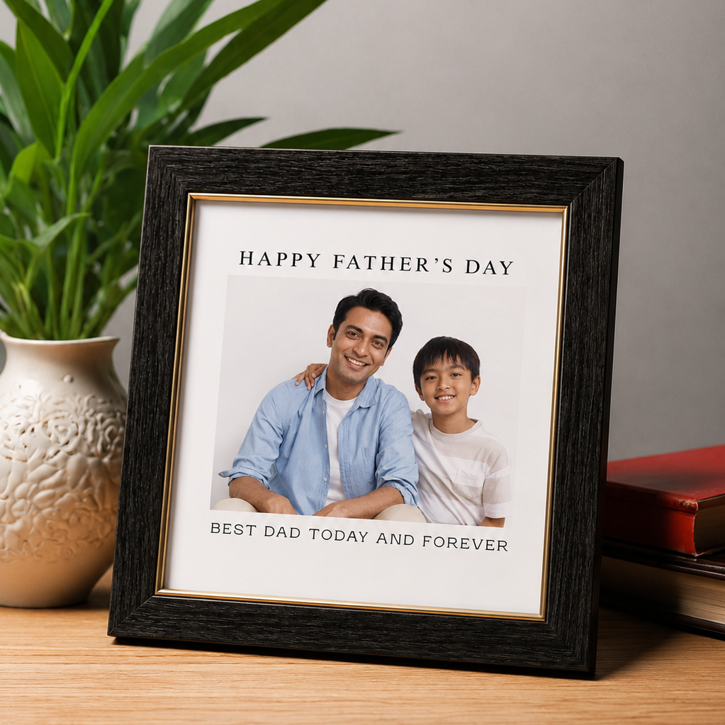 Personalized Father’s Day Photo Frame | Tabletop Frame | Gift for Dad from Son/Daughter (5X5 Inches)