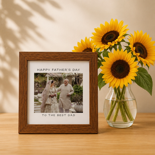 Personalized Father’s Day Photo Frame | Tabletop Frame | Gift for Dad & Grandpa (5X5 Inches)