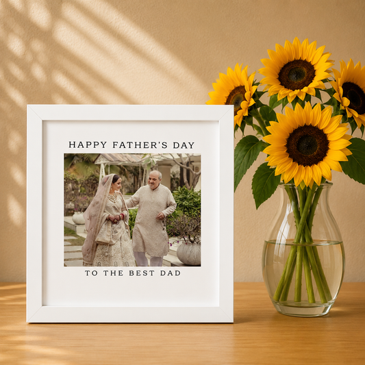 Personalized Father’s Day Photo Frame | Tabletop Frame | Gift for Dad & Grandpa (5X5 Inches)
