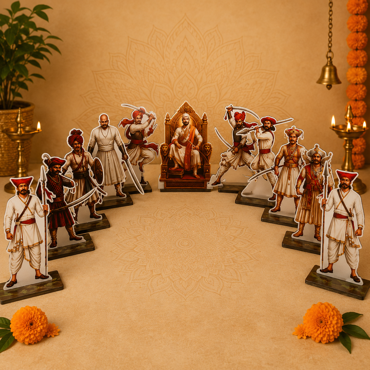 Mawale Set with Chhatrapati Shivaji Maharaj – Traditional Maharashtrian Handmade Decorative Set